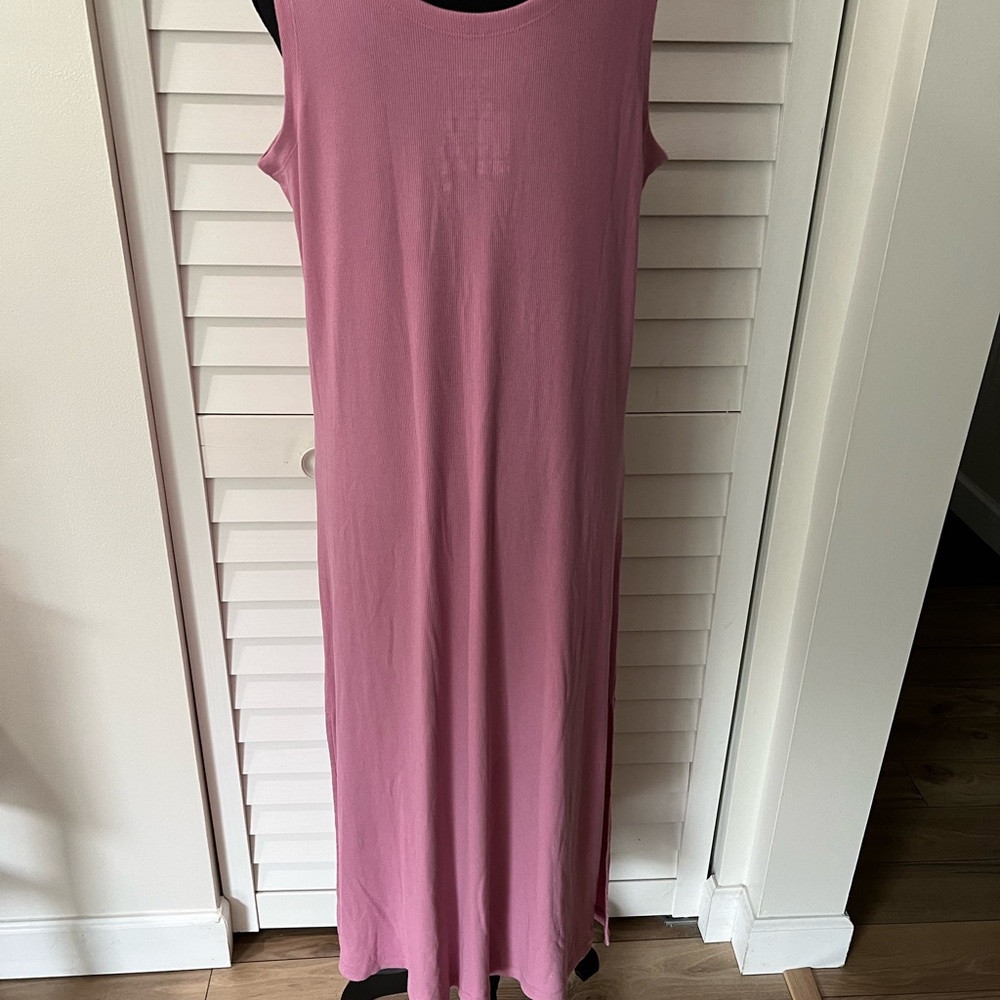 Casual Pink Sleeveless Scoop Neck Sundress - Picture 4 of 5